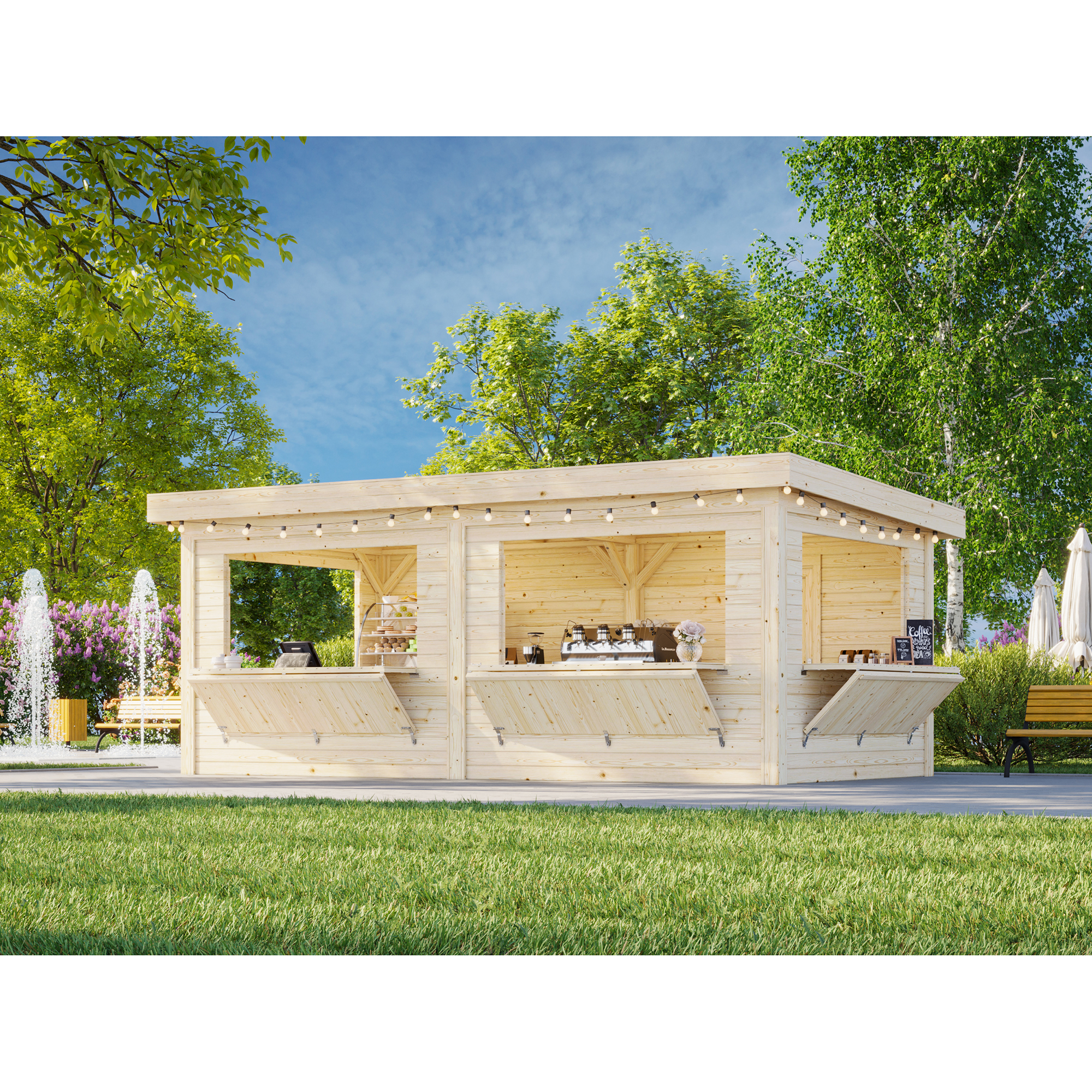 Kiosk Palmako Lenna 16,6 m2 Set 312