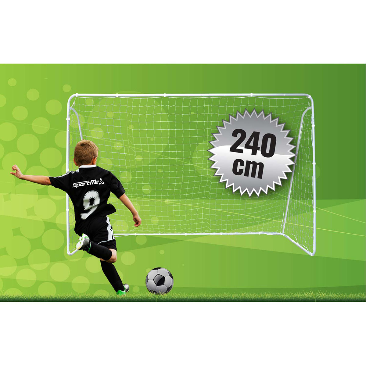 Fotbollsmål, 240 cm Bredd: 240 cm