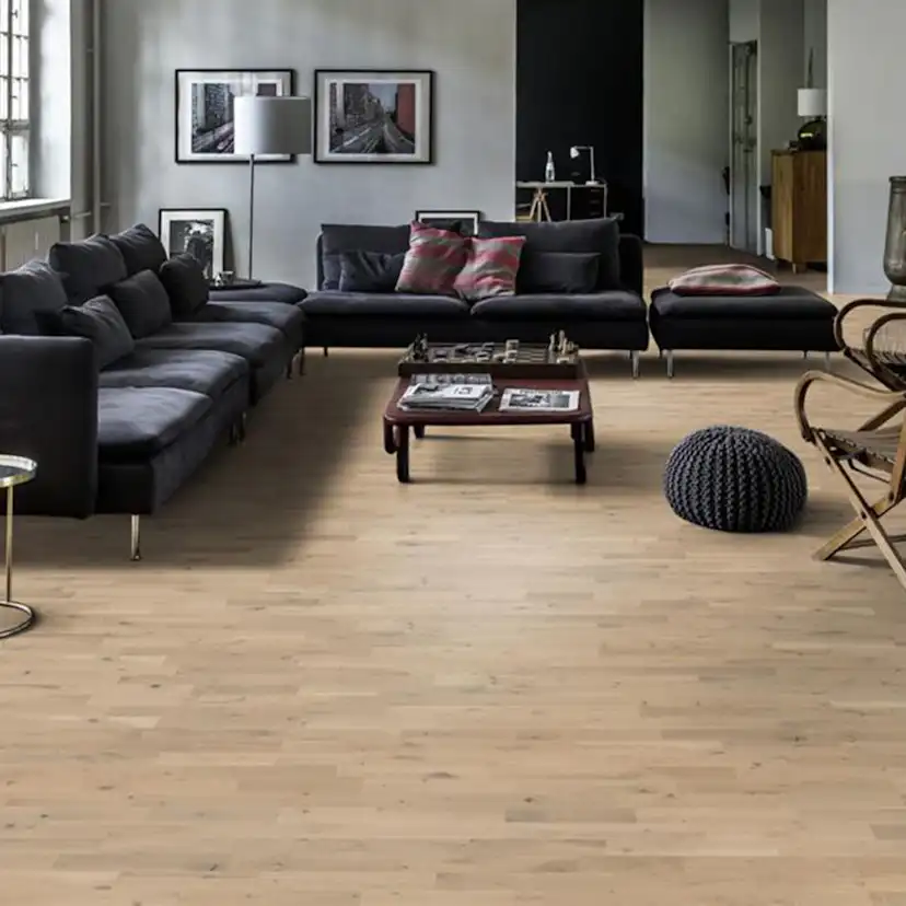 Parkettgolv Kährs Beyond Retro Frosted Oat Ultramatt Lack Ek 3-Stav