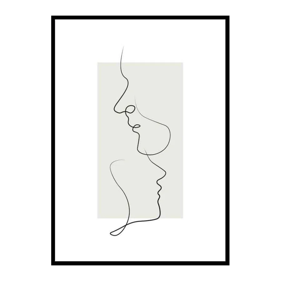 Poster Gallerix Shapes Line Art No3