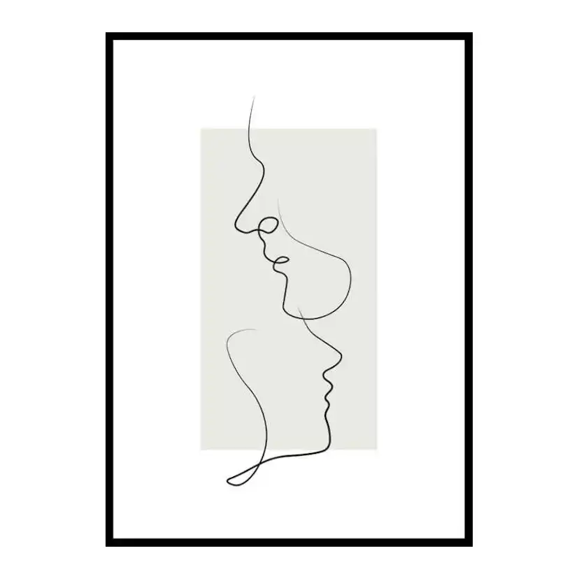 Poster Gallerix Shapes Line Art No3