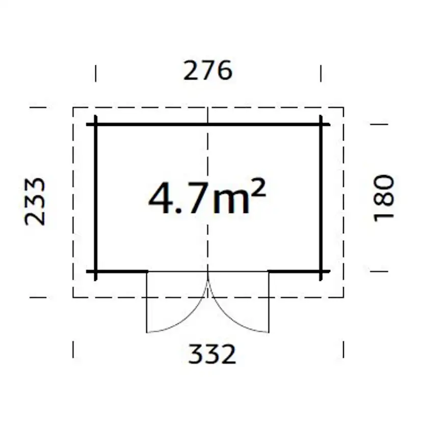 Stuga Palmako Valentine 5,0 m2