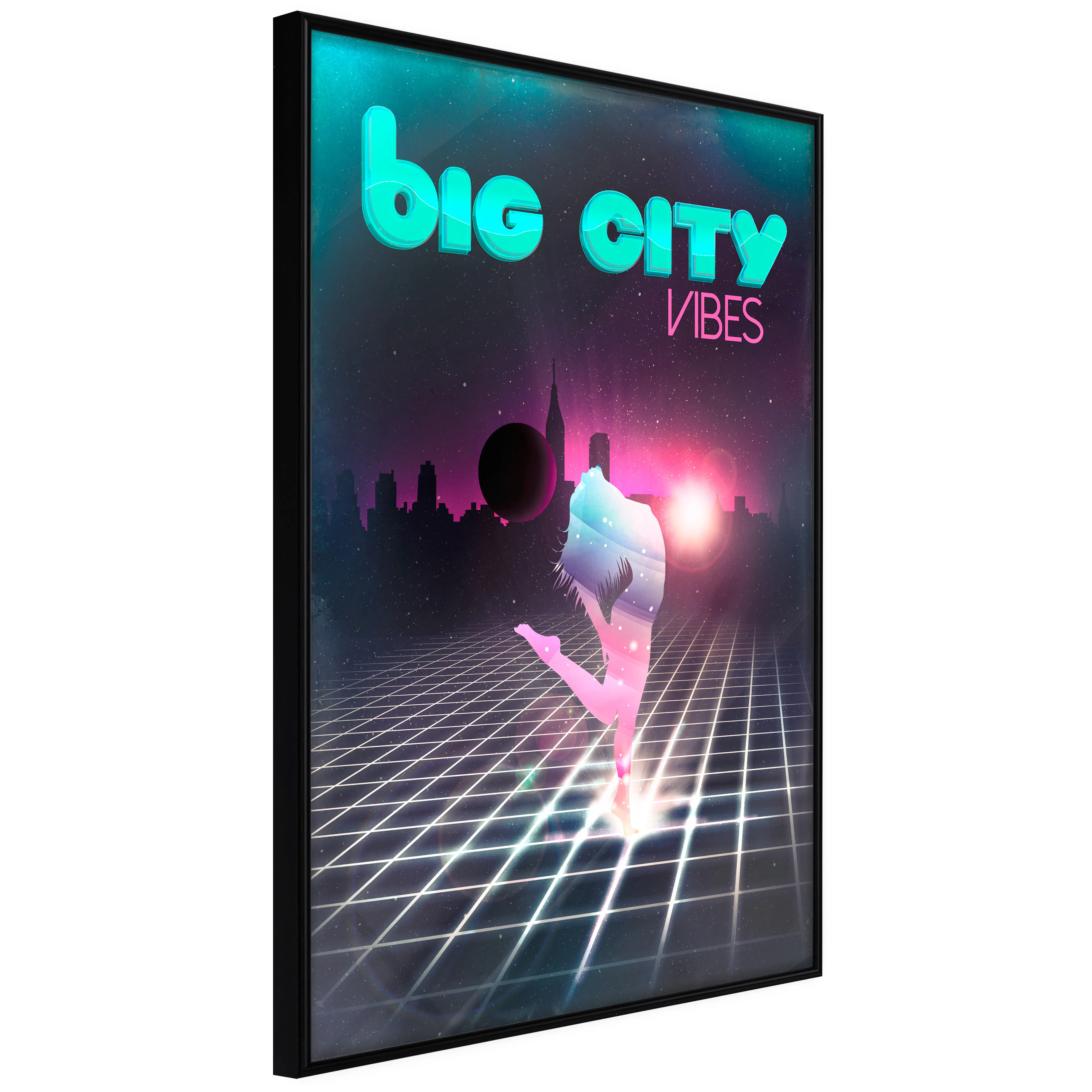 Affisch - Big City Vibes [Poster] 40x60 Svart ram, 40x60 cm