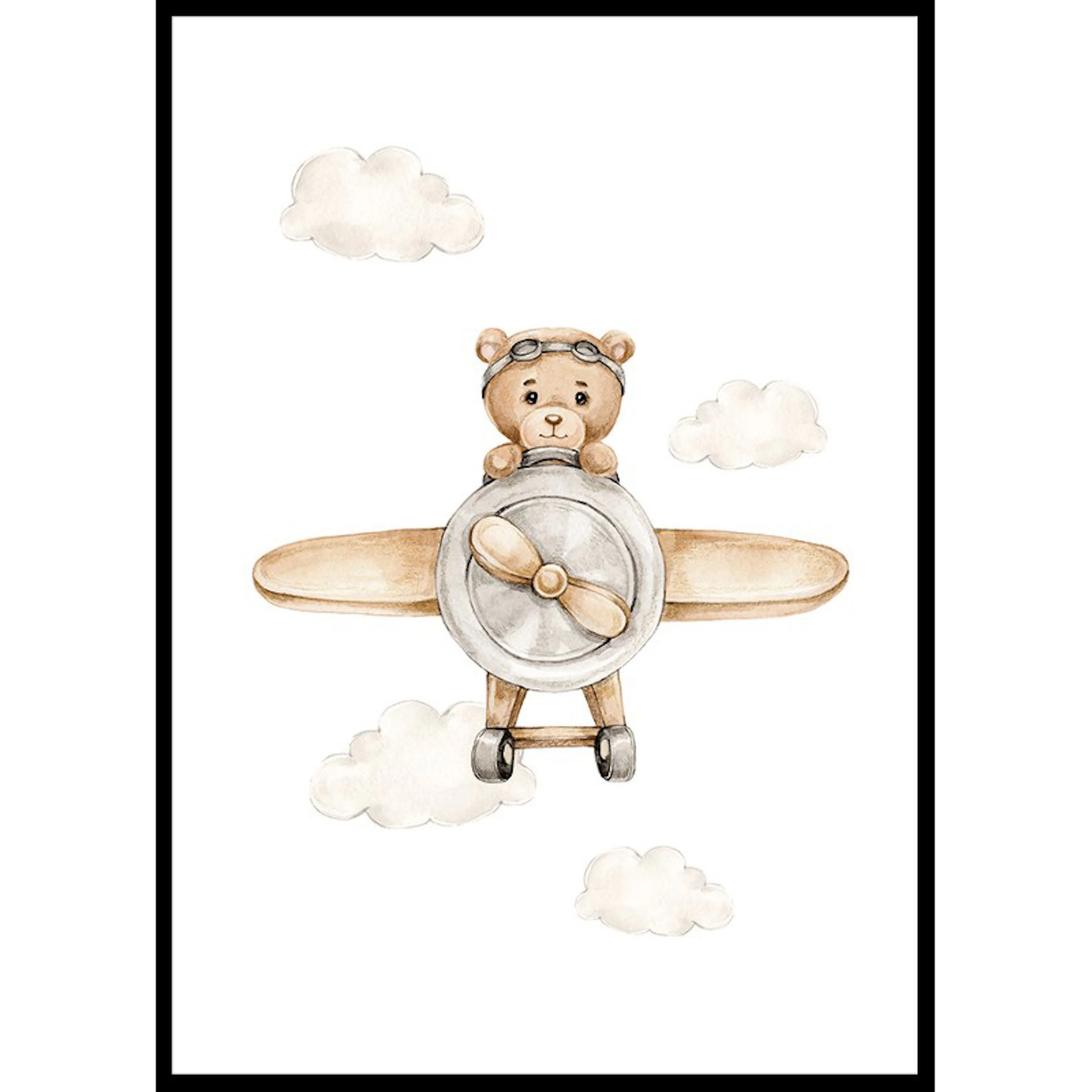 Teddy Bear In Airplane 30x40 30x40 cm