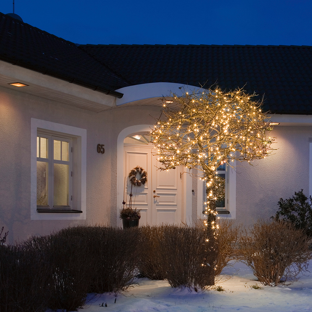 Ljusslinga 40 amber mikro LED svart kabel 24V/IP44 Amber/Svart
