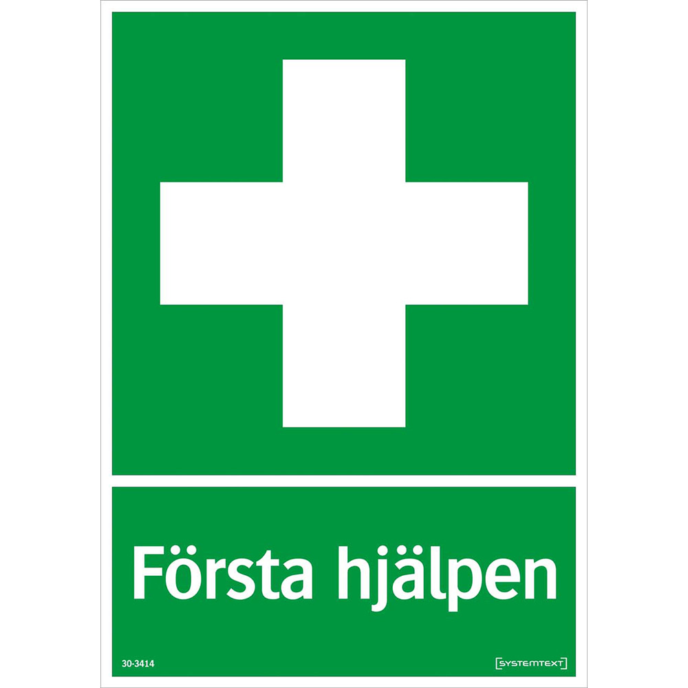 Skylt Systemtext Första Hjälpen Supernova+