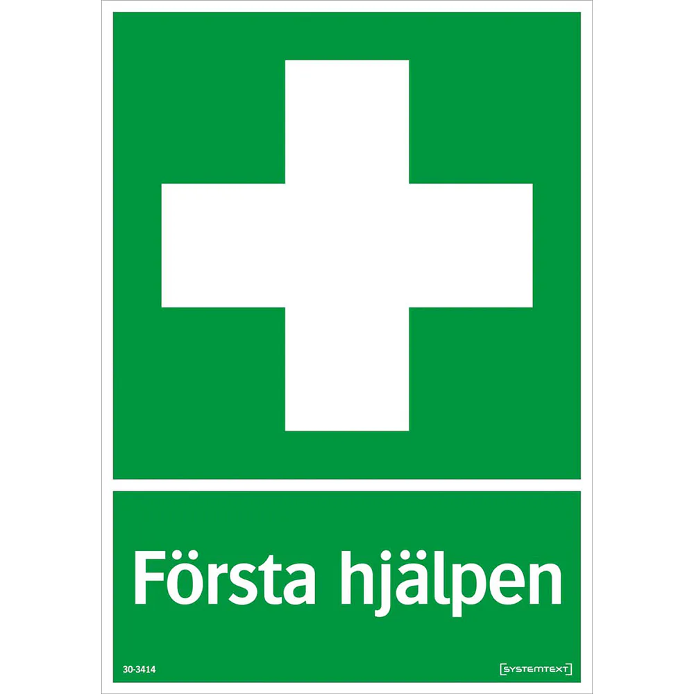 Skylt Systemtext Första Hjälpen Supernova+