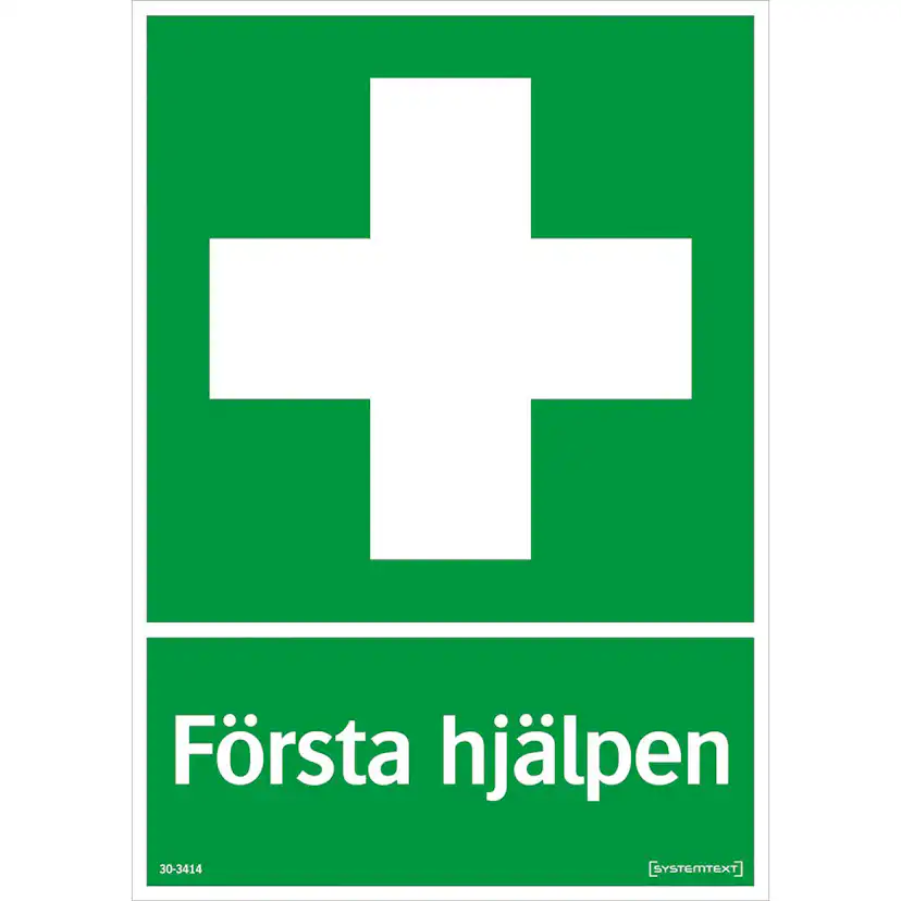 Skylt Systemtext Första Hjälpen Supernova+