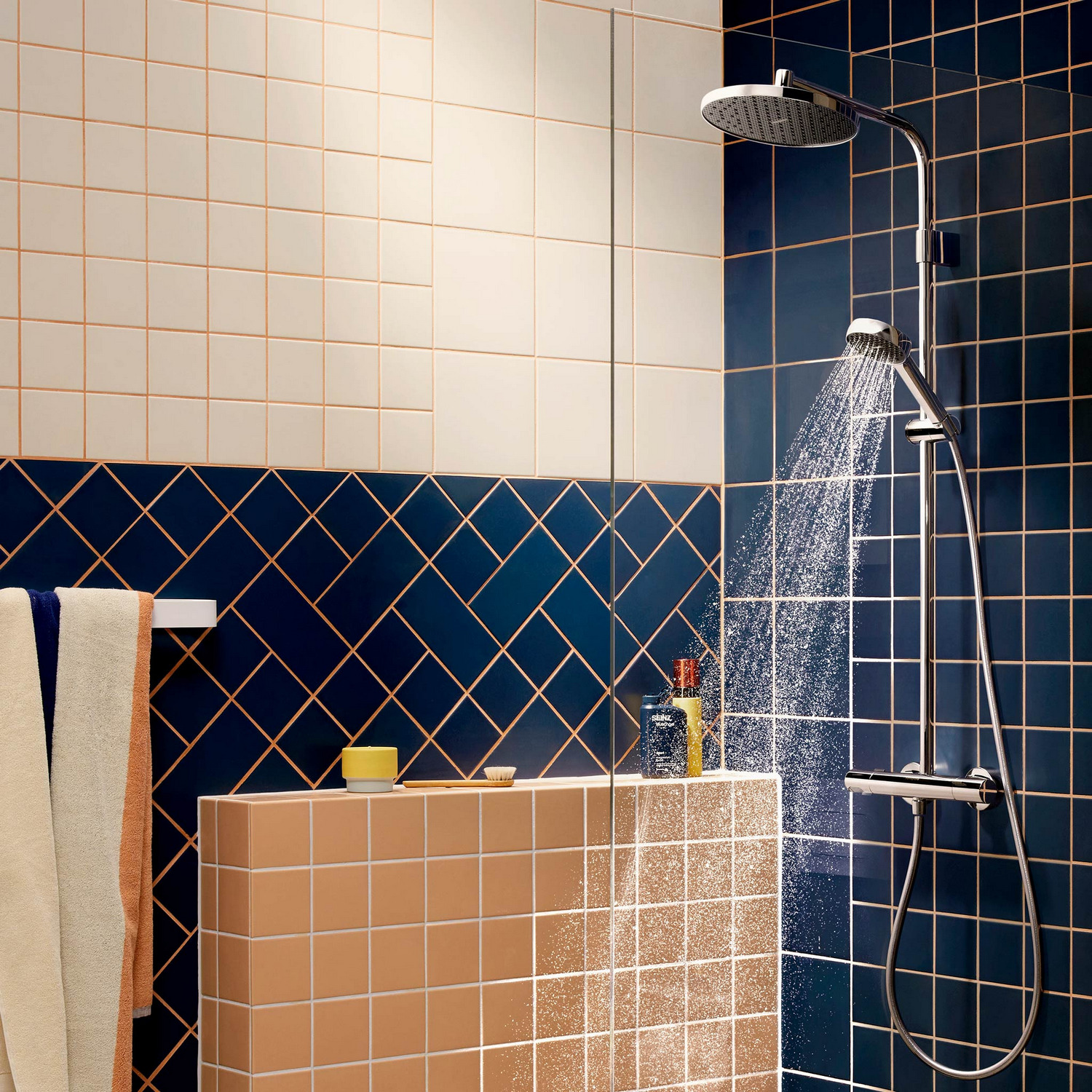 Takduschset Hansgrohe Activera S Showerpipe 240 1jet EcoSmart med Ecostat Fine Varia