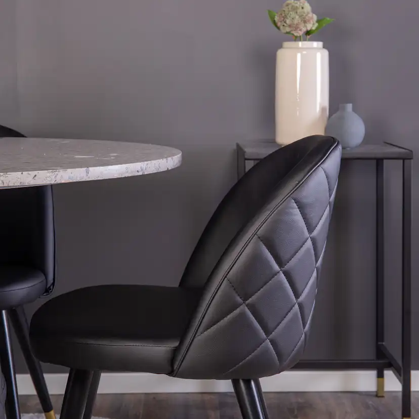 Matgrupp Venture Home Razzia med 4 Velvet stolar Skinn