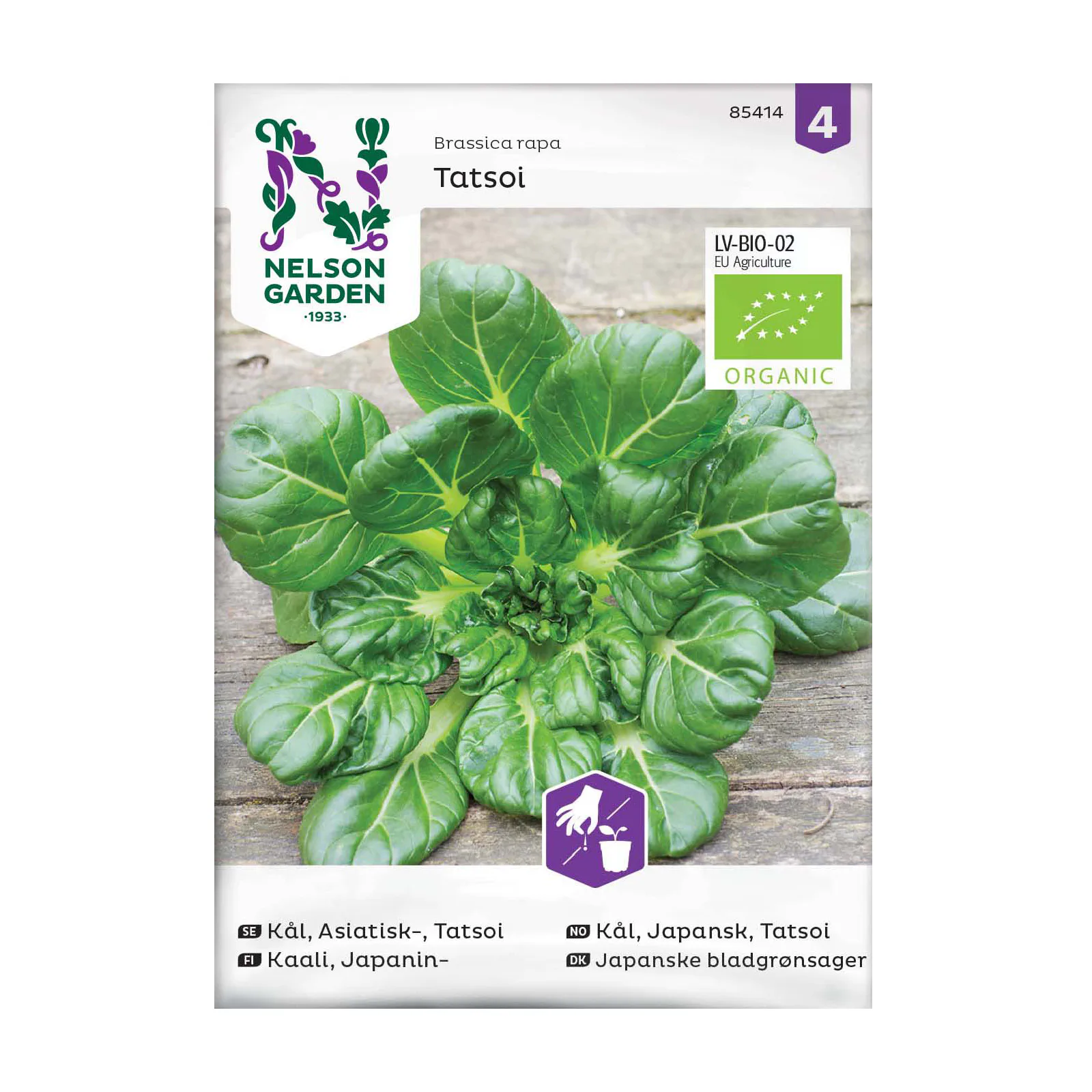 Frö Asiatisk Kål Nelson Garden Tatsoi Organic