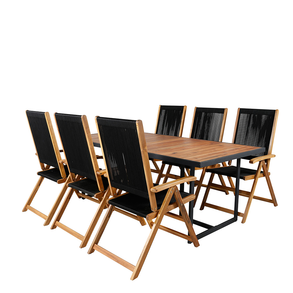 Matgrupp Venture Home King med 6 Lumi Vikbara Matstolar