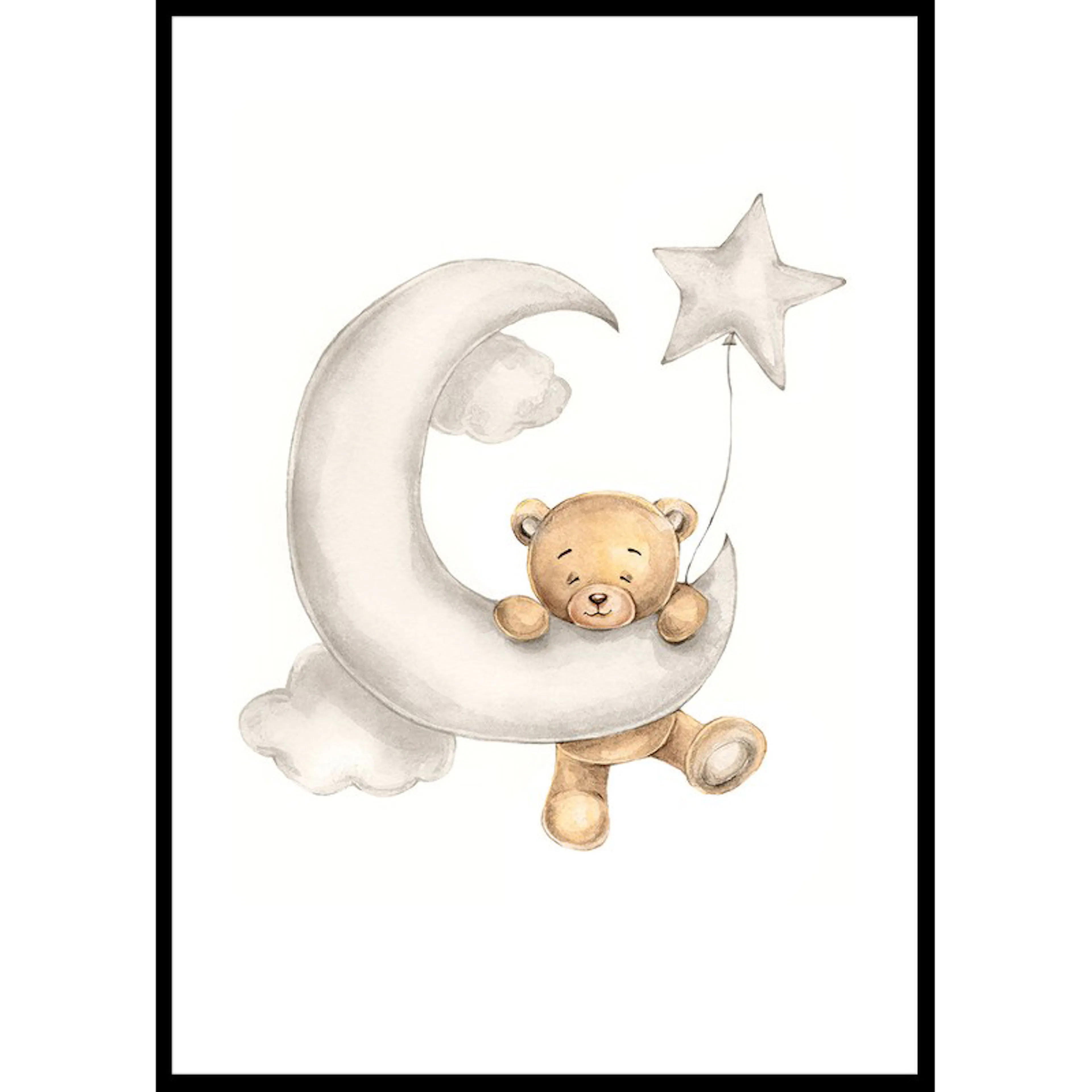 Teddy Bear Climbing The Moon 30x40 30x40 cm