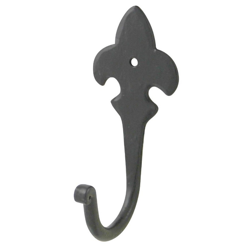 Klädkrok Millers Singel Smide Svart 120 mm