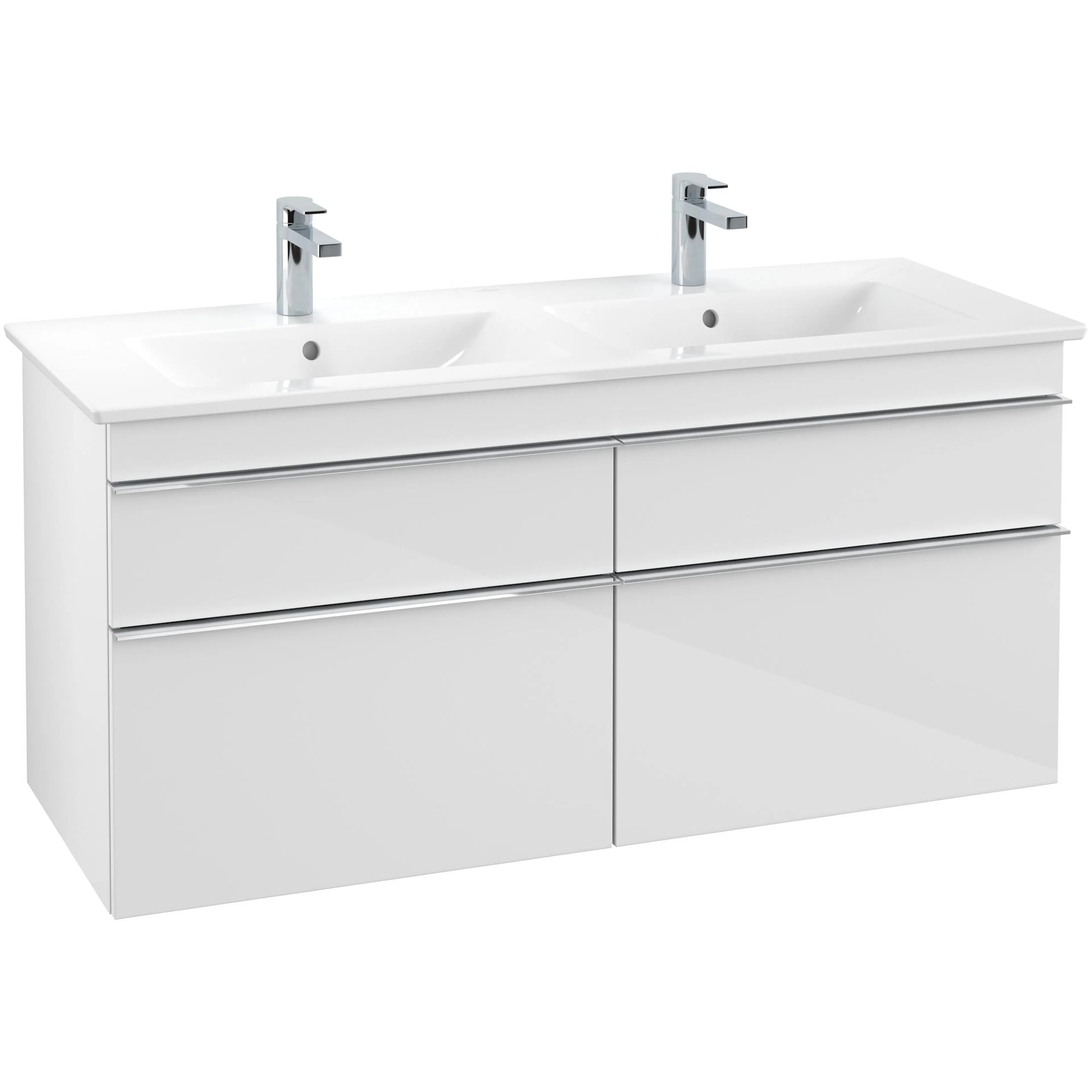 Tvättställsskåp Villeroy & Boch Venticello A93001DH Vit Högblank, Handtag: Krom