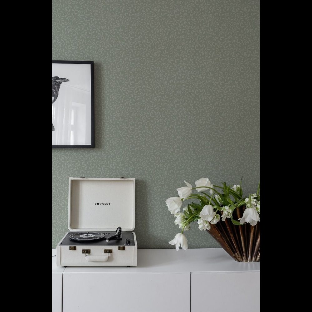 Tapet Duro Flora Folke 538-05 QuickUp, Mönstrad Grön