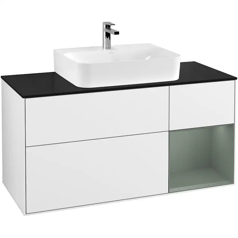 Tvättställsskåp Villeroy & Boch Finion med 3 Lådor Hylla och Bänkskiva för Centrerat Tvättställ