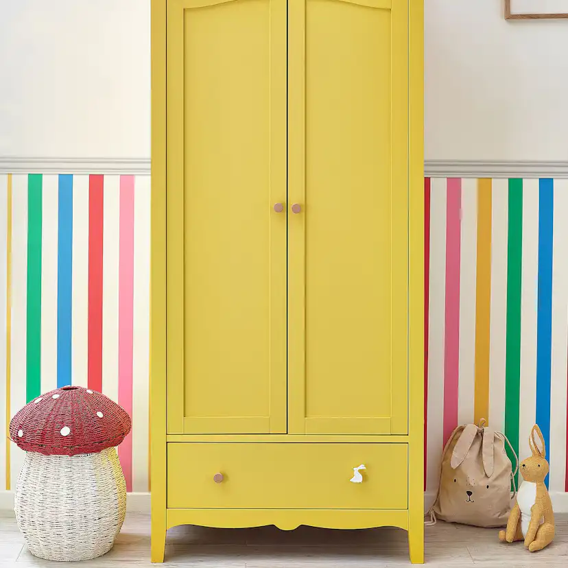 Tapet Joules Country Critters Chunky Stripe White/rainbow
