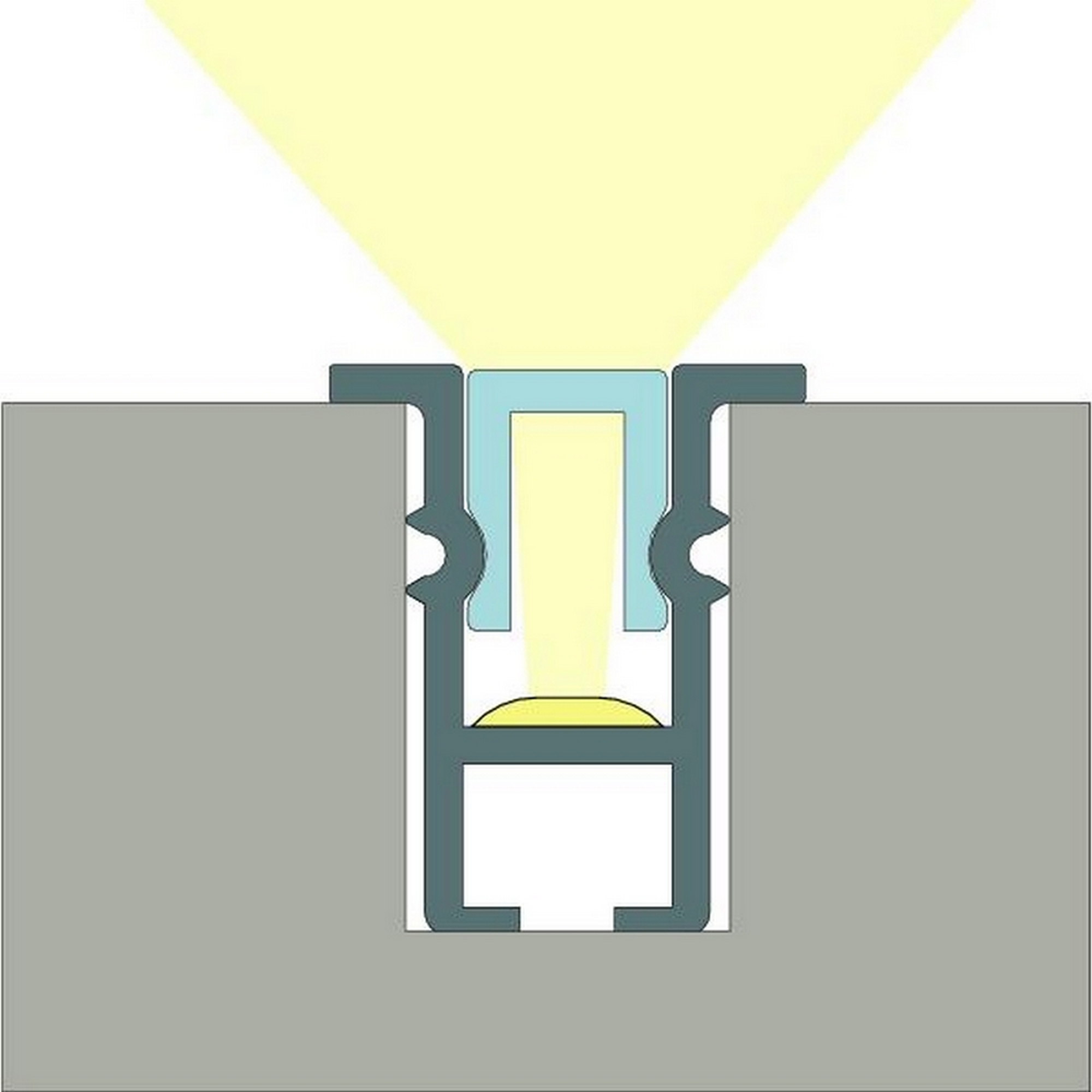 Profil Hide-a-lite Micro T Aluminium 1 m