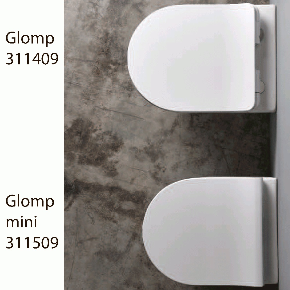 Vägghängd Toalettstol Lavabo Glomp Mini Rimless