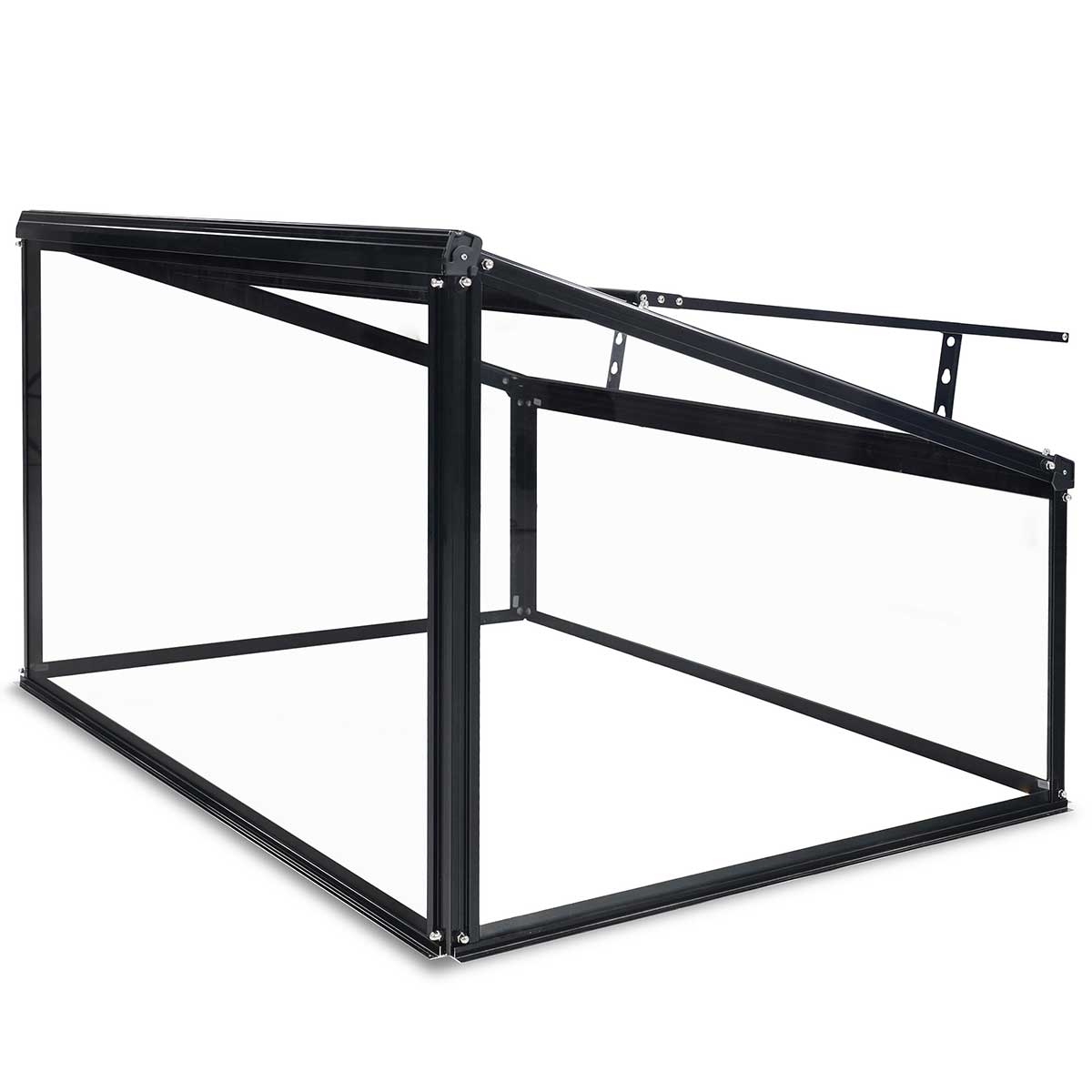 Växthus Metalcraft 1,02 kvm Svart Rektangulärt