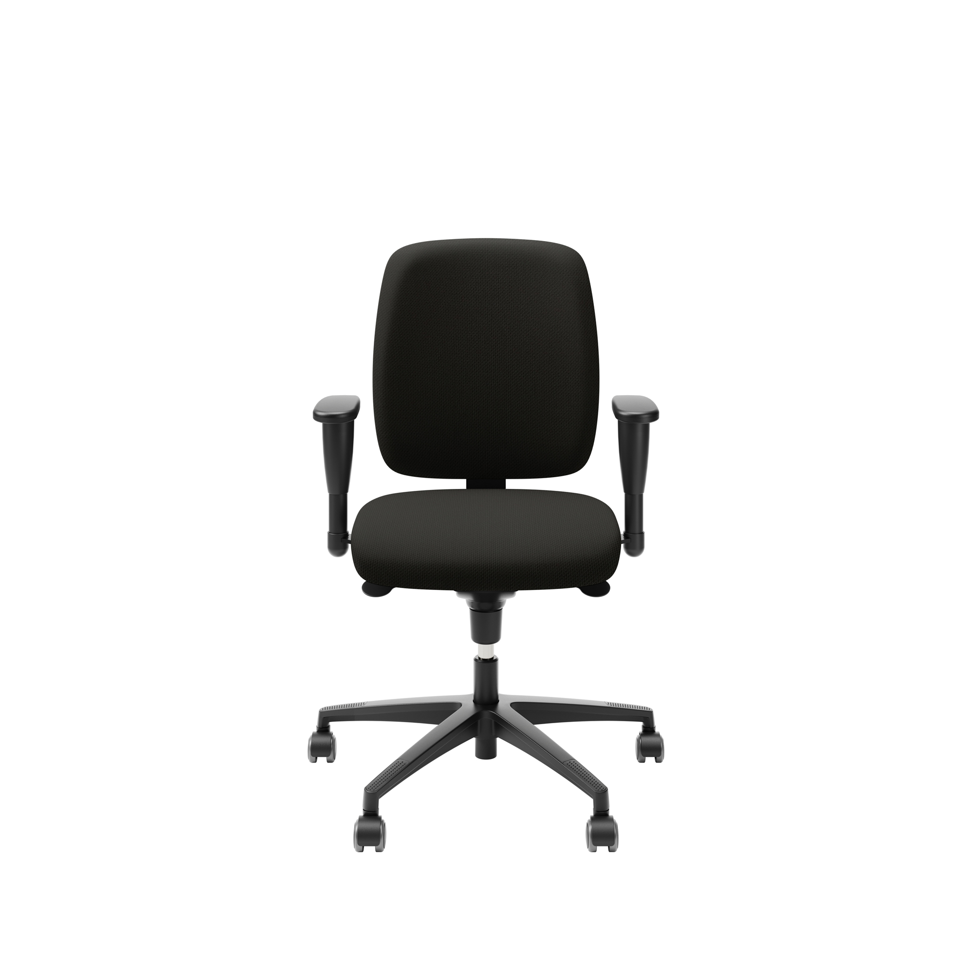 Kontorsstol Lanab Group LD 6135 Svart Stol med Justerbar Sits & Ryggstöd