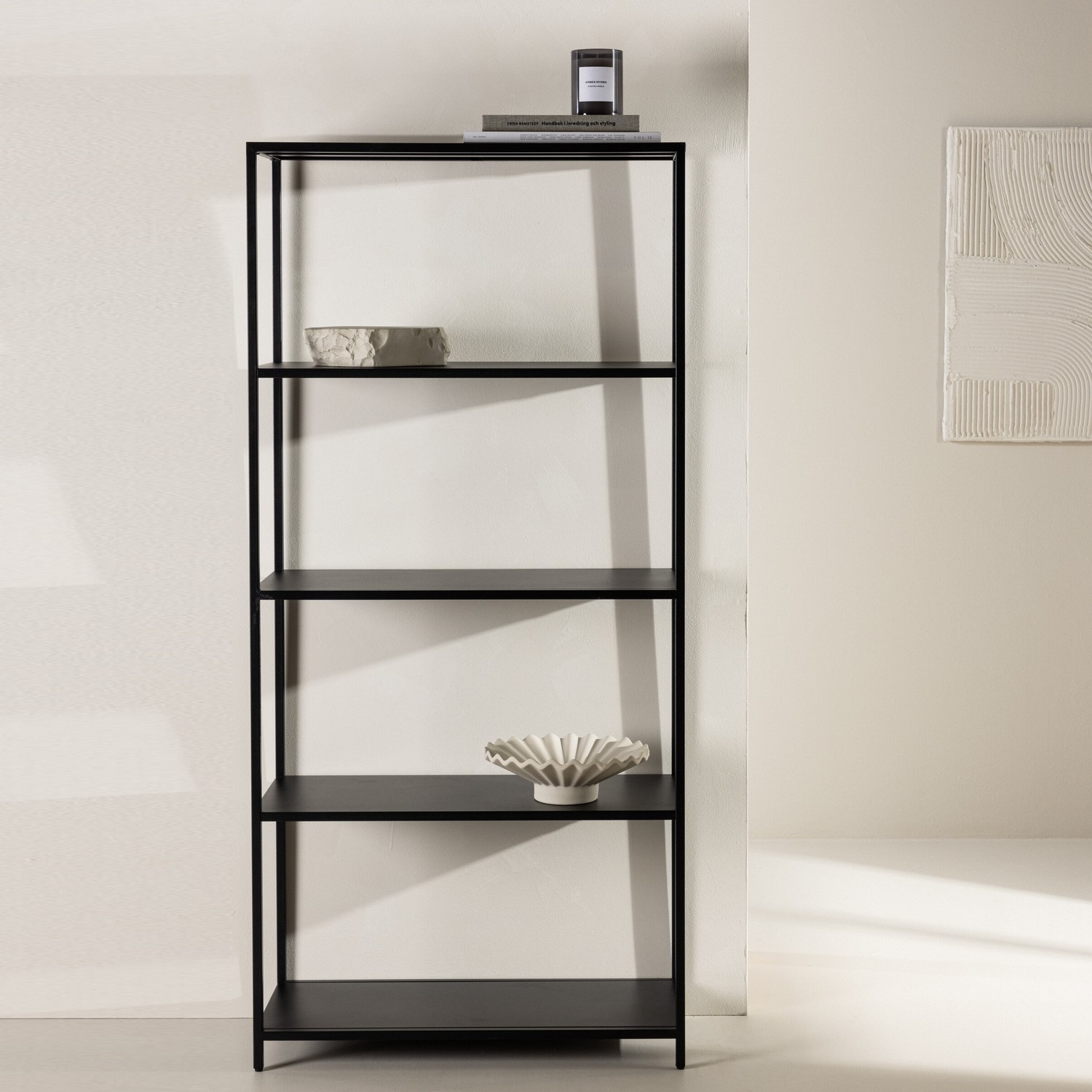Hylla Venture Home Montevideo Stående Förvaringsmöbel med Hyllplan i Svart Stål
