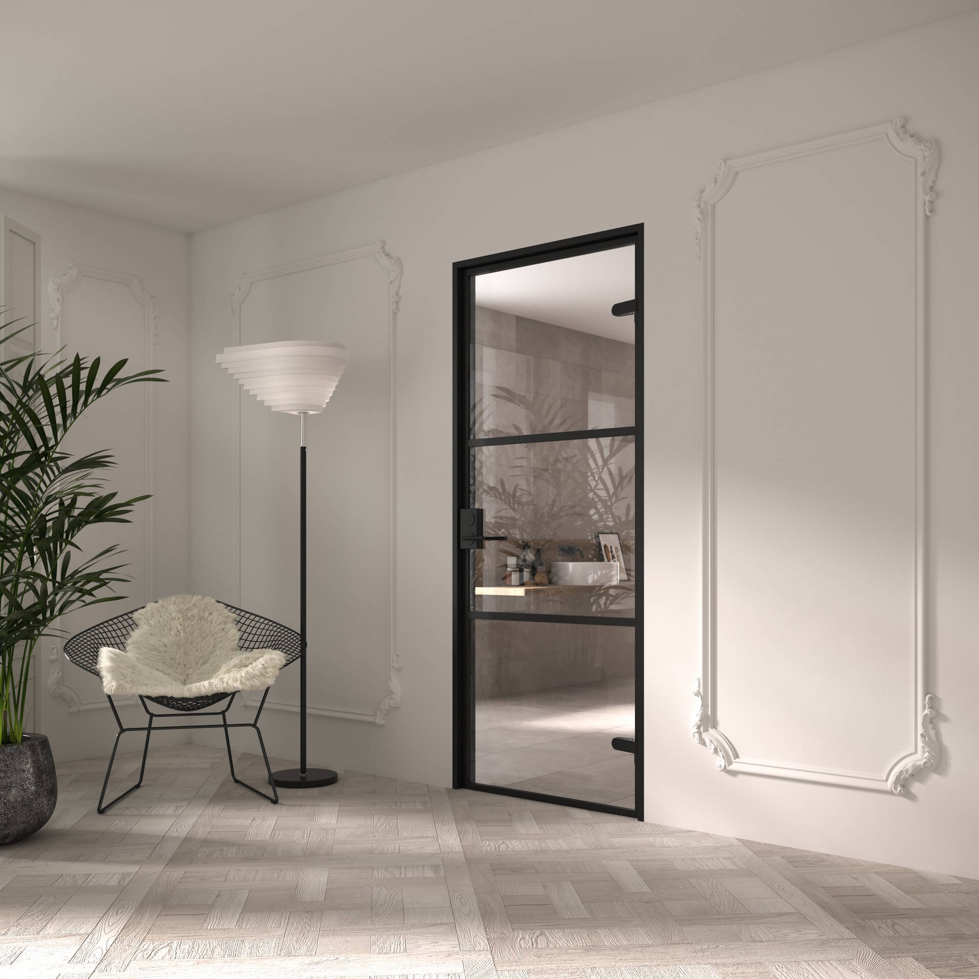Celine M03 Tokyo, Innerdörr i glas HxB: 2000x700 mm, Klarglas