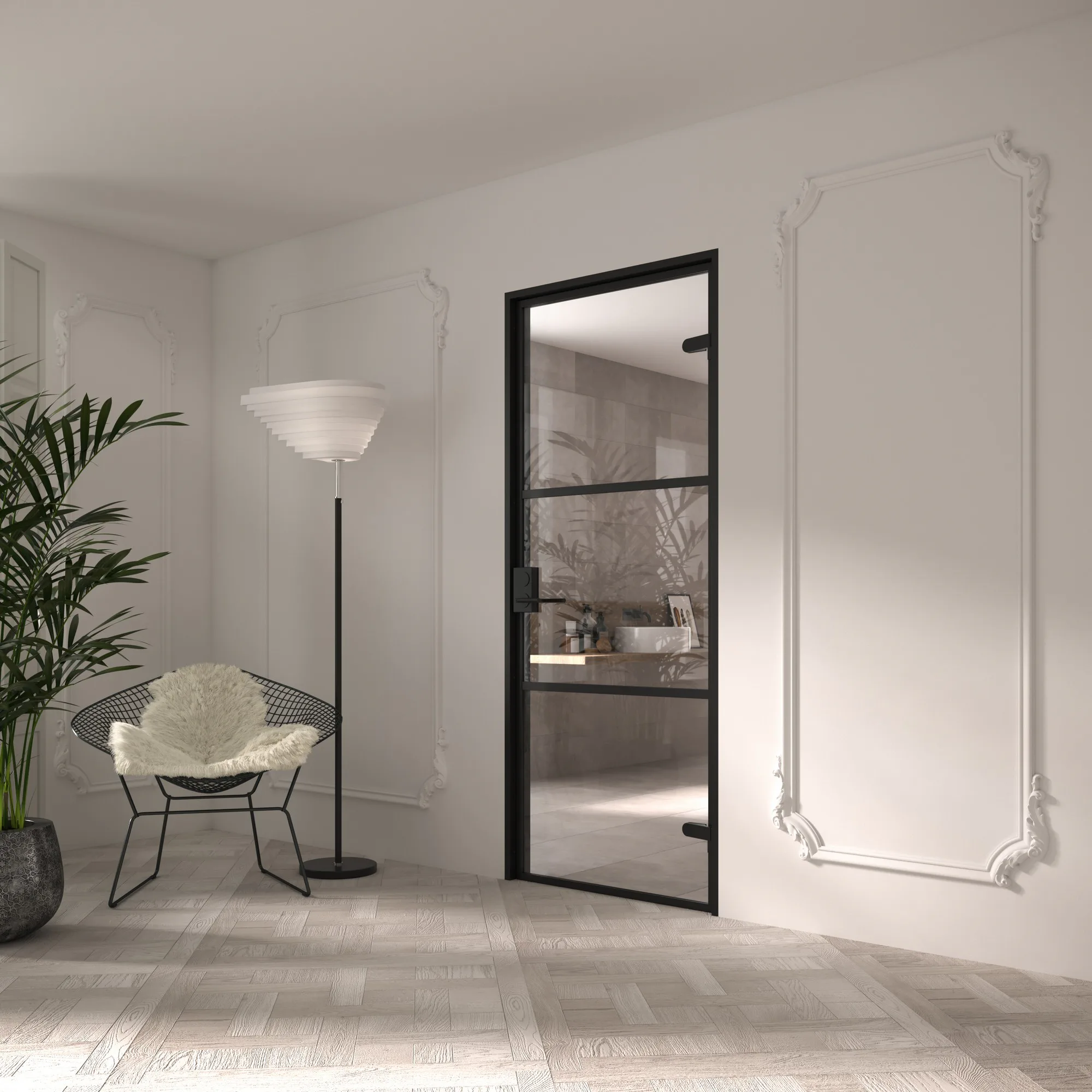 Celine M03 Tokyo, Innerdörr i glas HxB: 2000x700 mm, Klarglas
