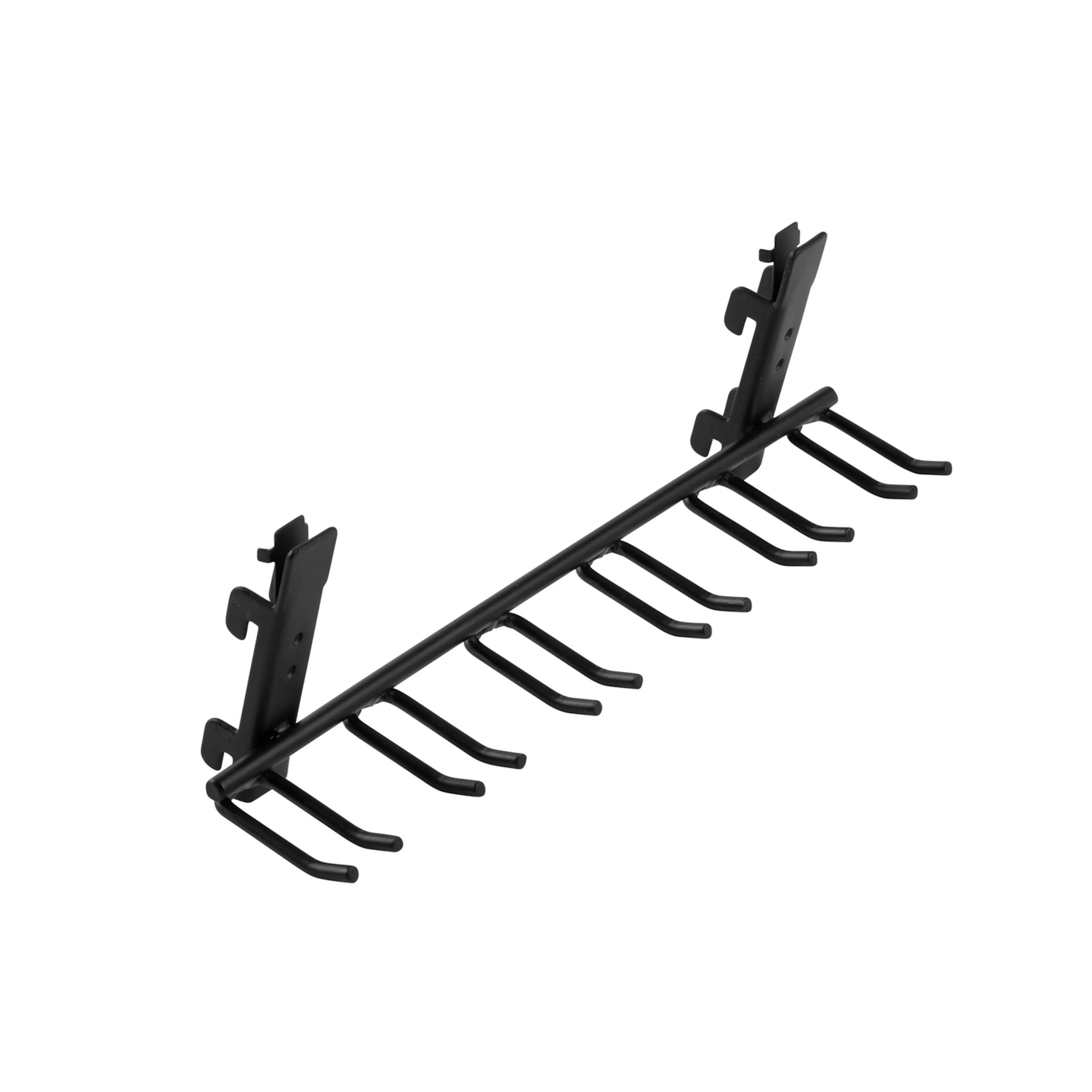 Multihållare, rak 48,2x207,2x61,5mm svart Mattsvart