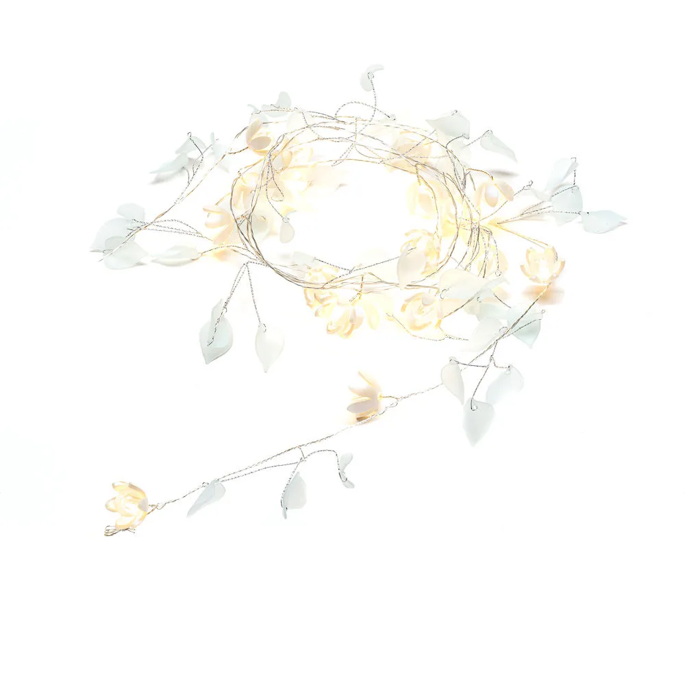 Ljusslinga Gnosjö Konstsmide Klara/Vita Blommor 20 LED