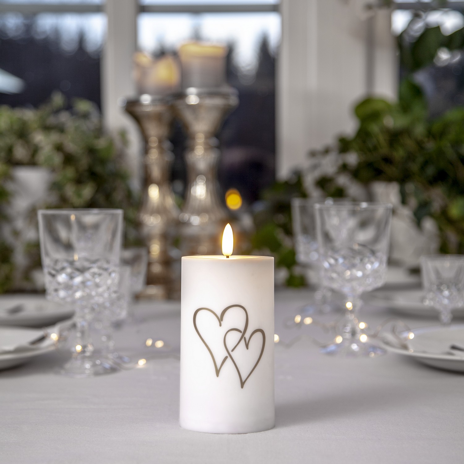 Ljus Star Trading Flamme Heart Batteriljus
