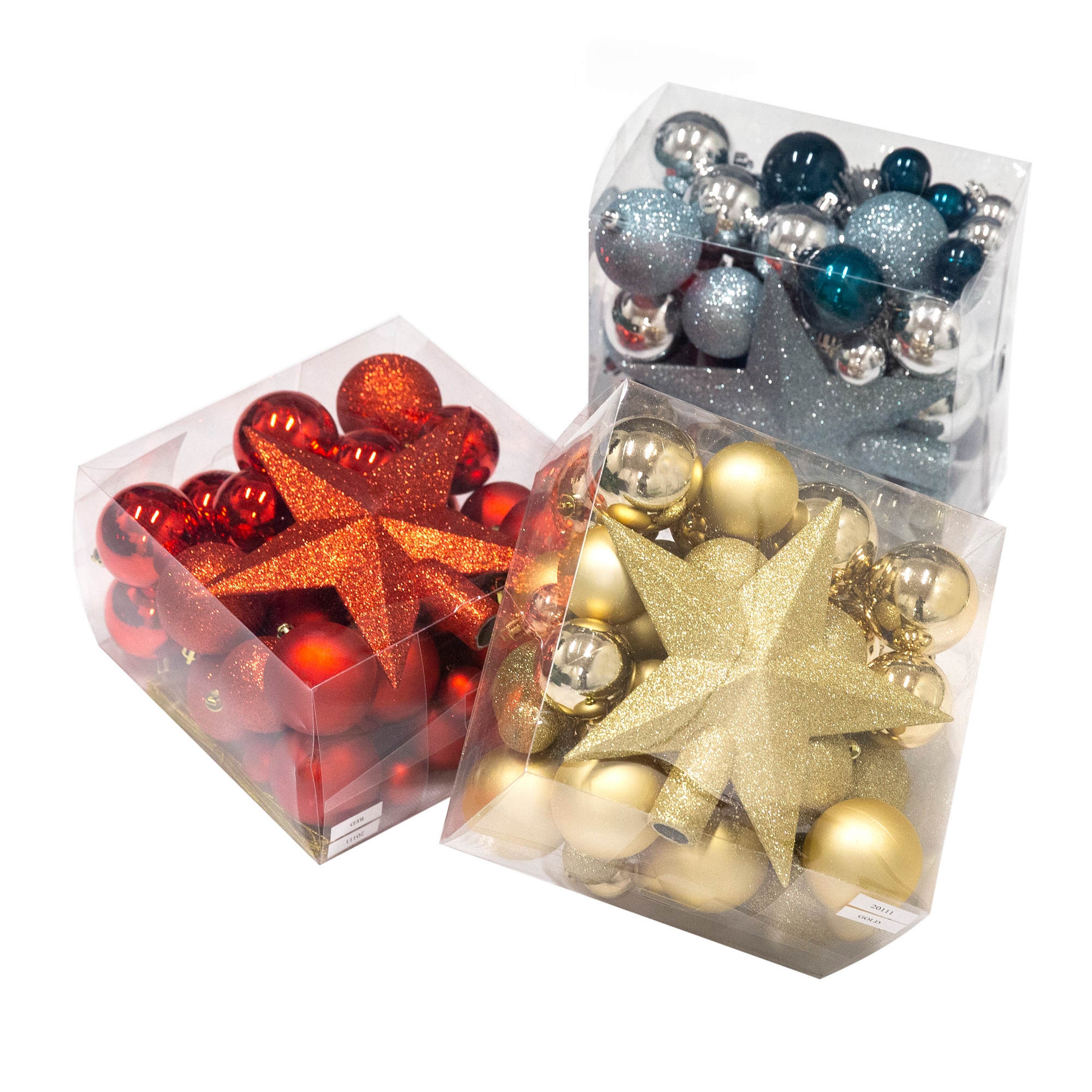 Julgranskulor Nordic Winter med Stjärna 50 Delar