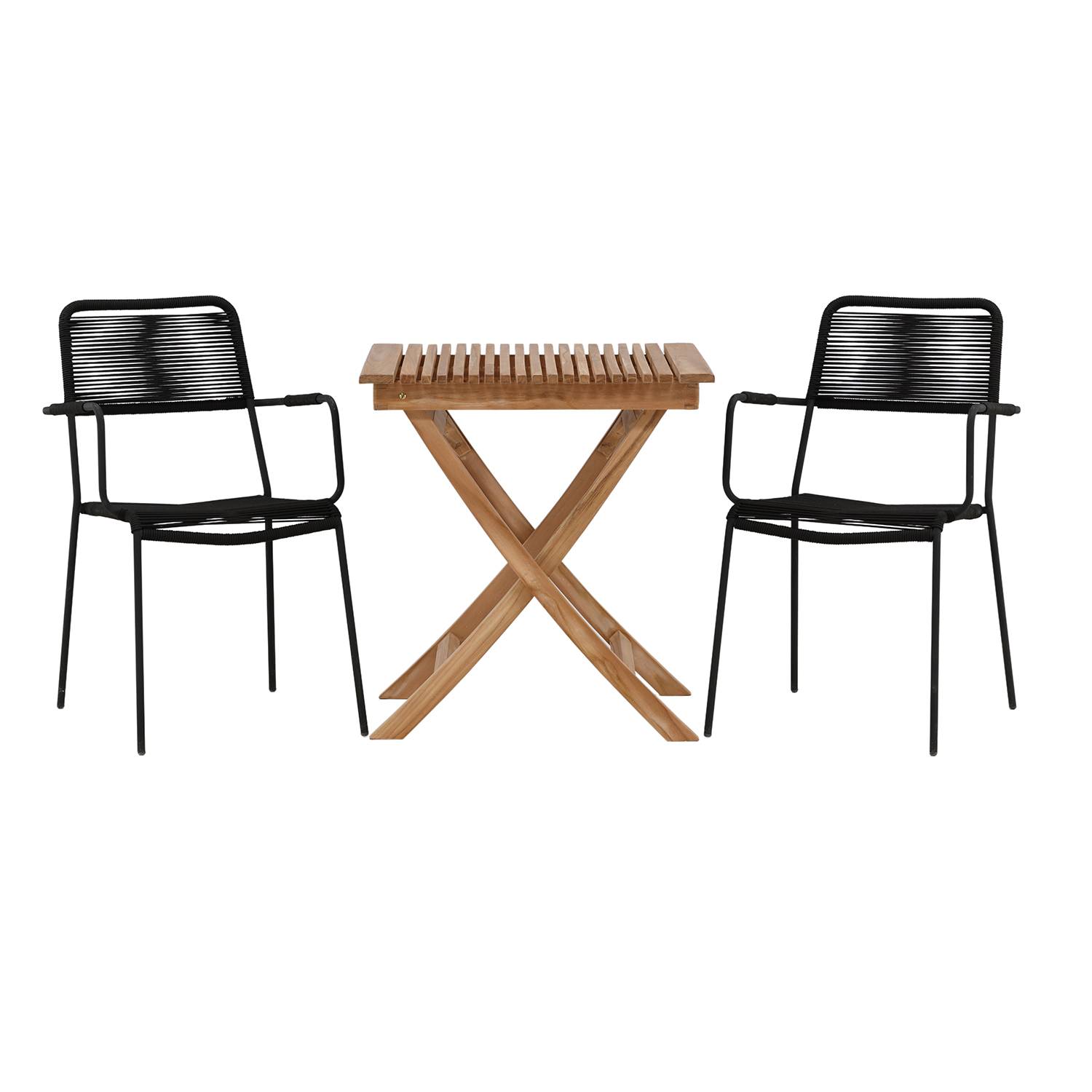 Cafégrupp Venture Home Ghana 70x70 med 2 Lindos Karmstolar