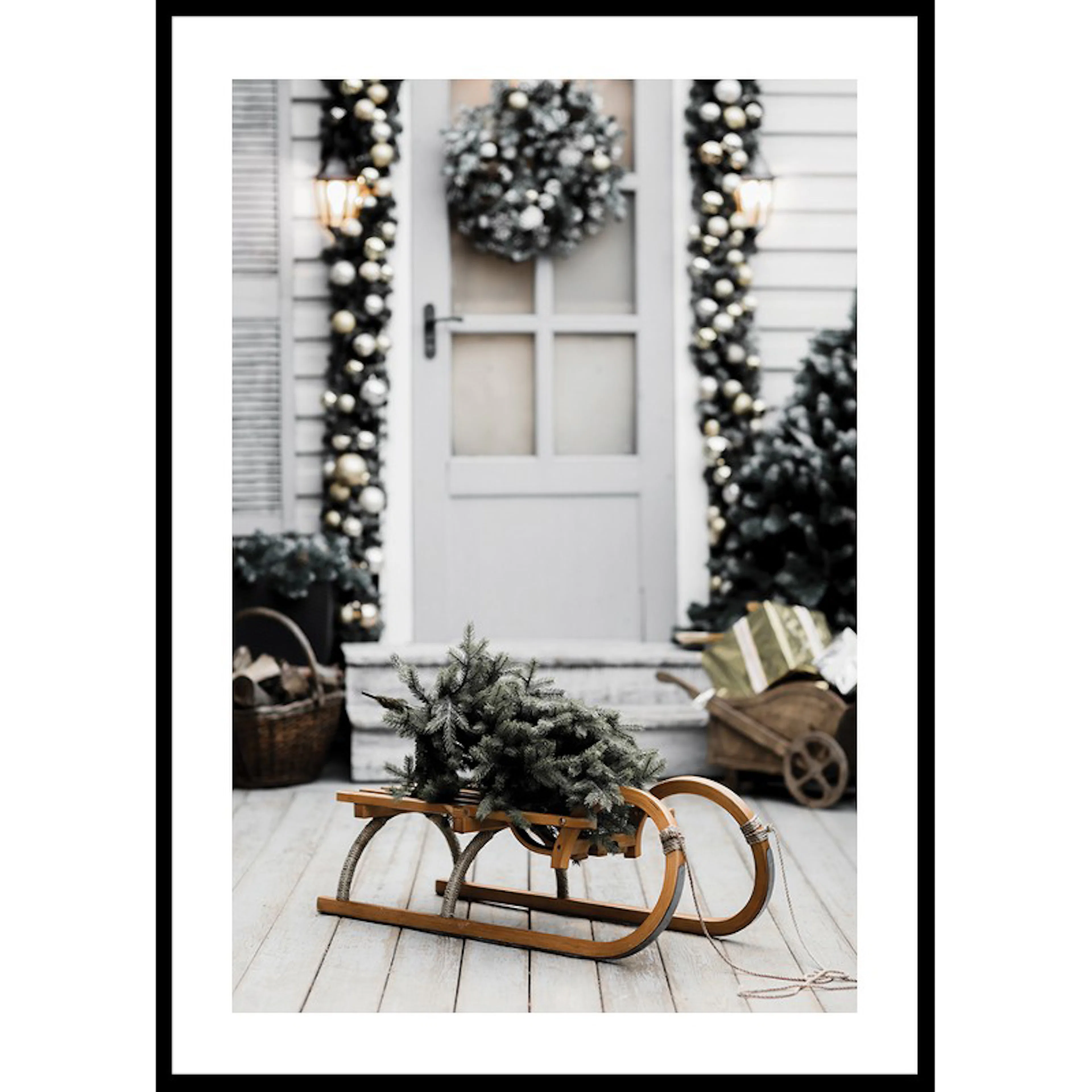 Spruce And Sleigh 30x40 30x40 cm