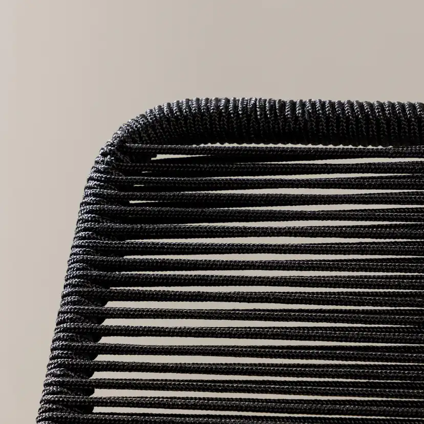 Lindos Armchair - Black Alu / Black Rope Svart
