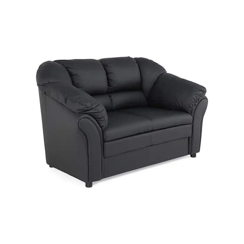 Salvador 2-sits Soffa Svart PU Svart