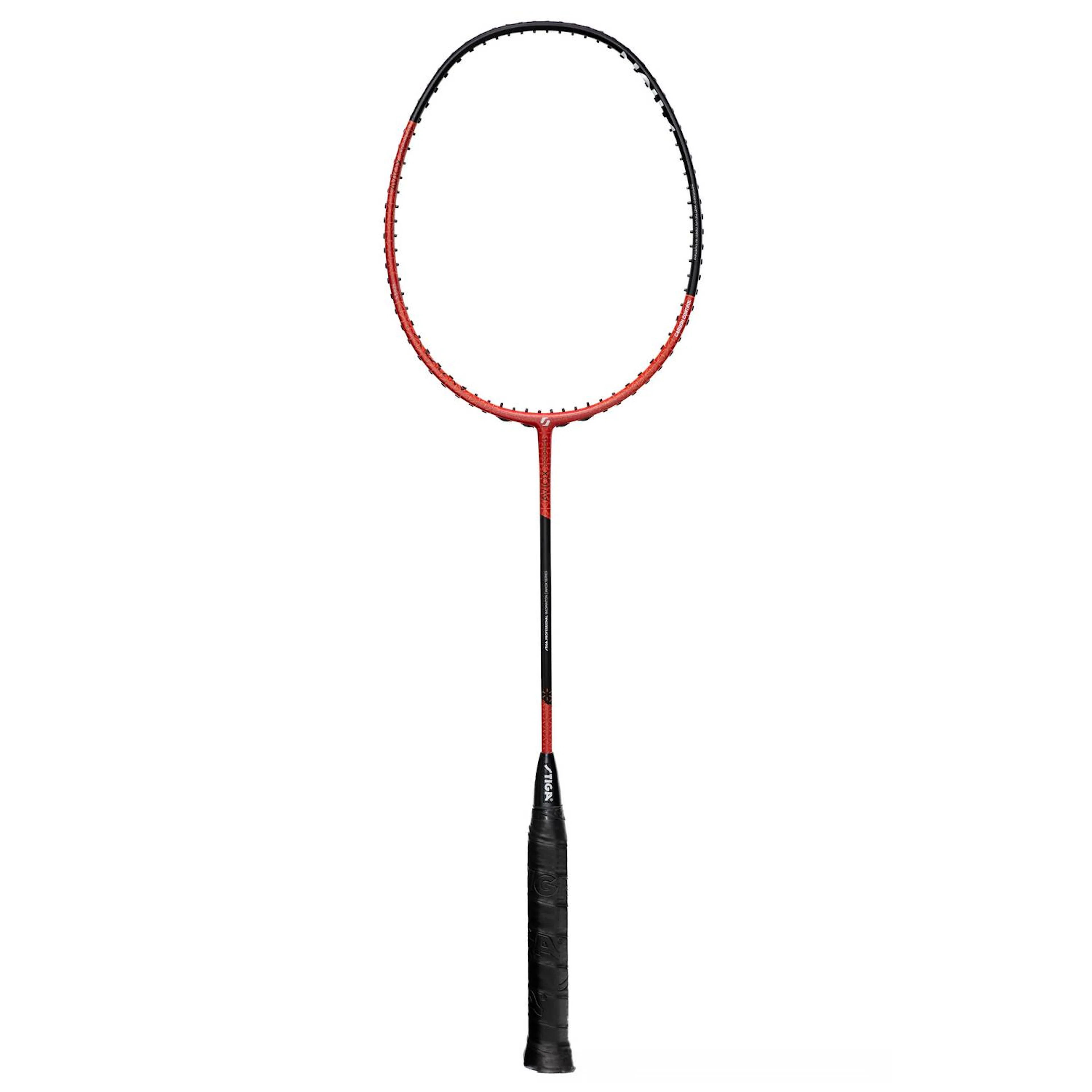 Badmintonracket Stiga Sports Aviox Progress Svart/Röd Osträngat 4