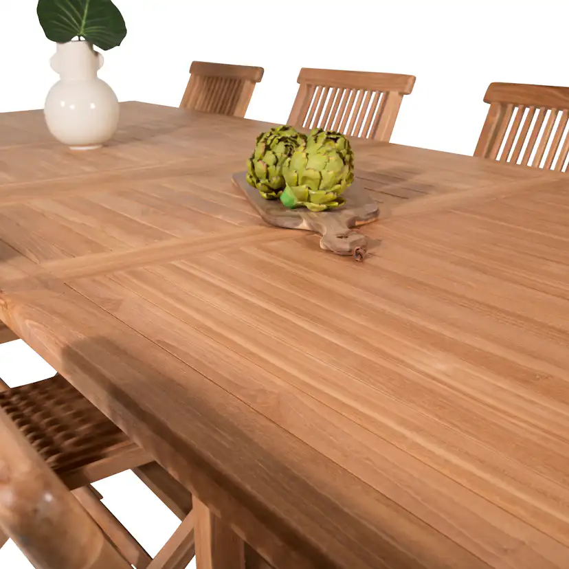 Matgrupp Venture Home Kiara 195/295 med 8 Stolar Utan Armstöd