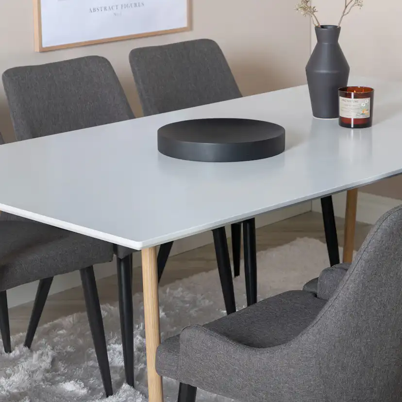Matgrupp Venture Home Polar med 6 Plaza stolar Mörkgrå