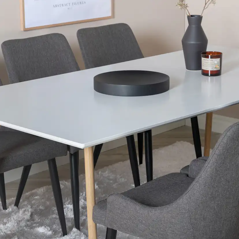 Matgrupp Venture Home Polar med 6 Plaza stolar Mörkgrå