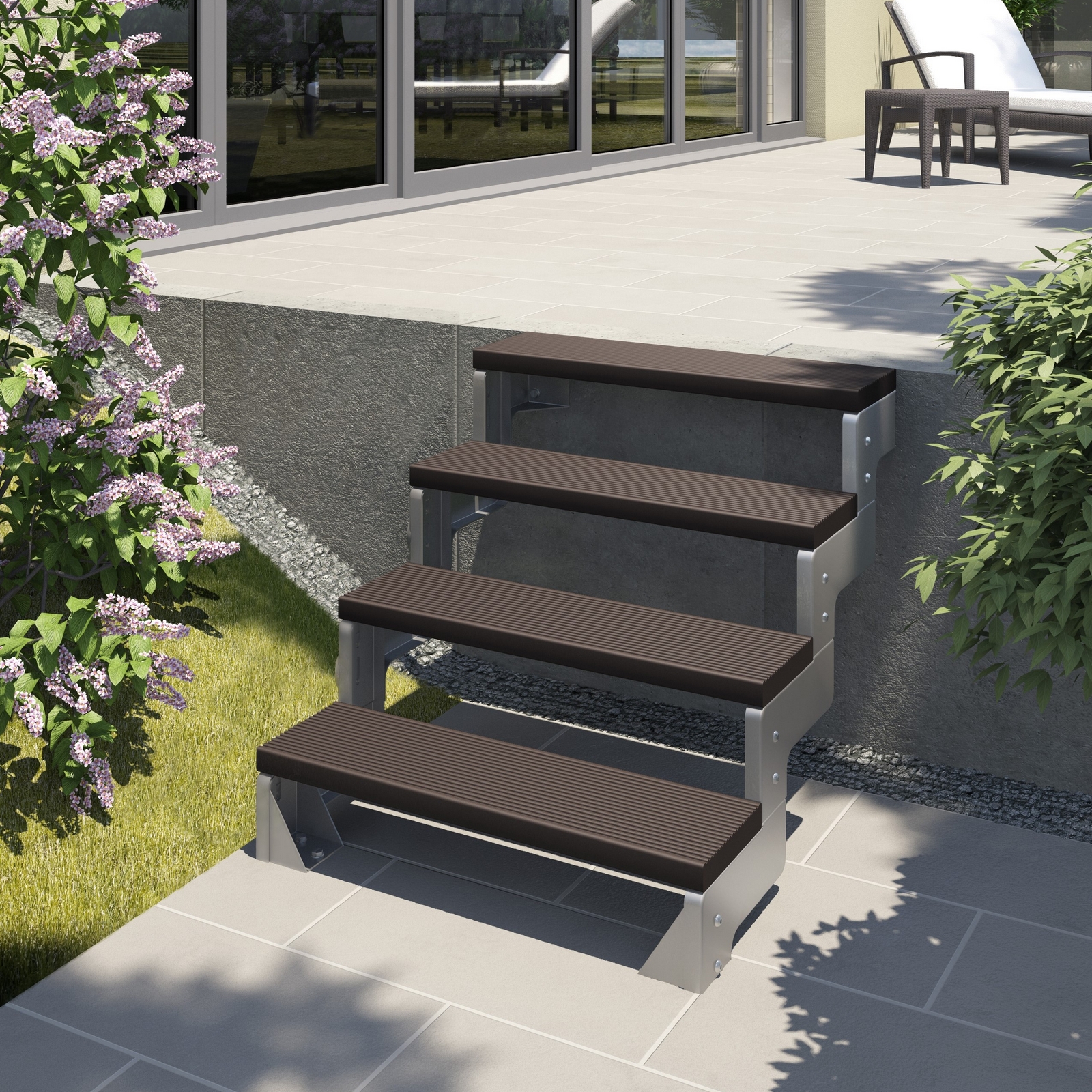 Trädgårdstrappa Dolle Gardentop Trimax utan Räcke