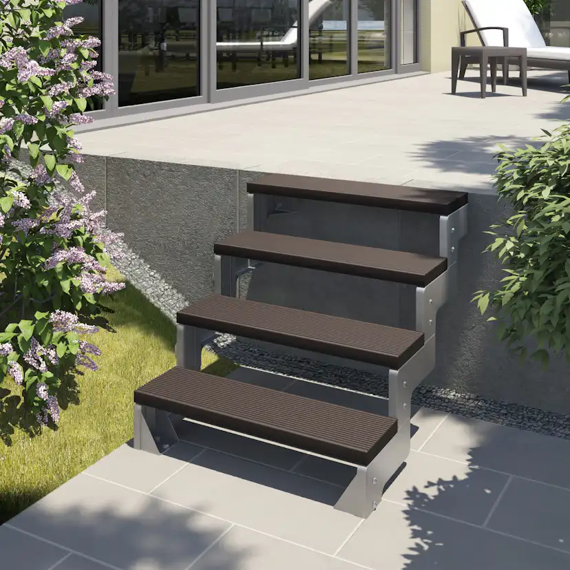Trädgårdstrappa Dolle Gardentop Trimax utan Räcke