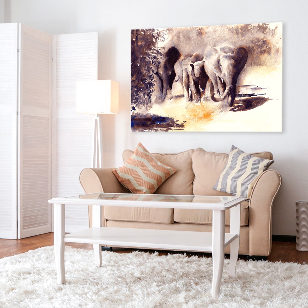 Tavla Arkiio Watercolour Elephants