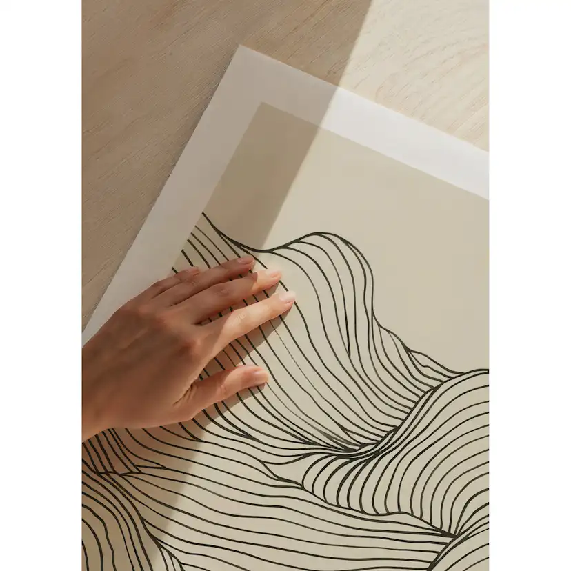 Poster Gallerix Line Art Waves