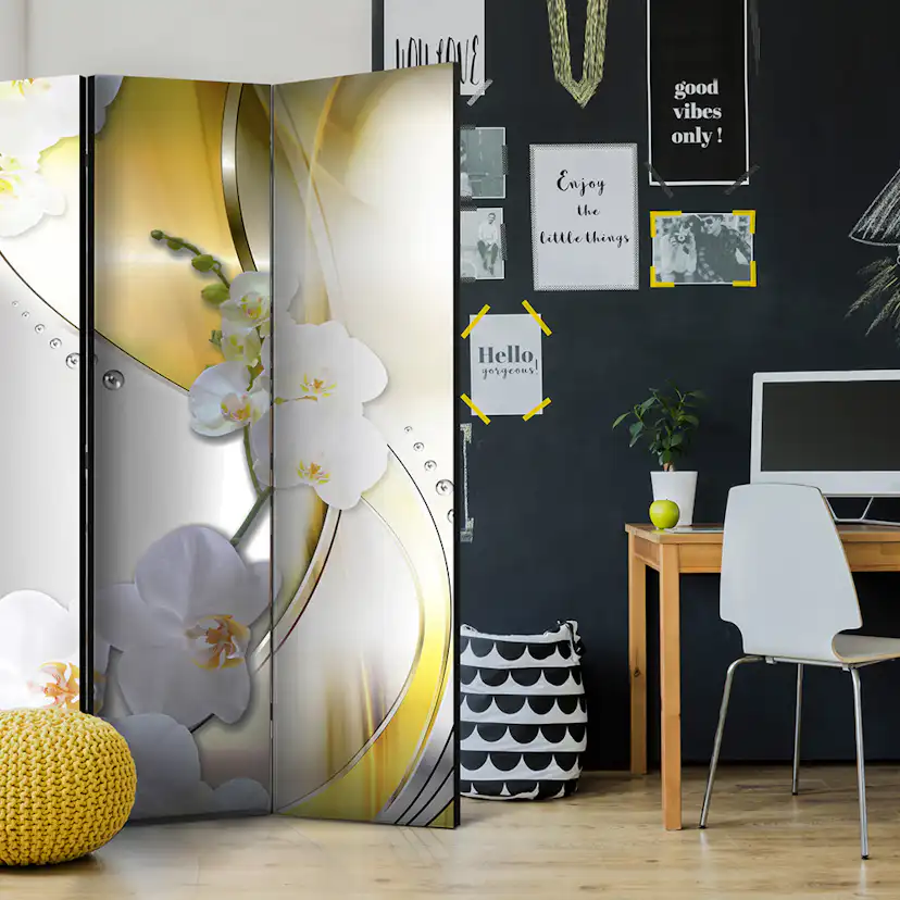 Rumsavdelare Skärmvägg Arkiio Yellow Journey 135x172 cm