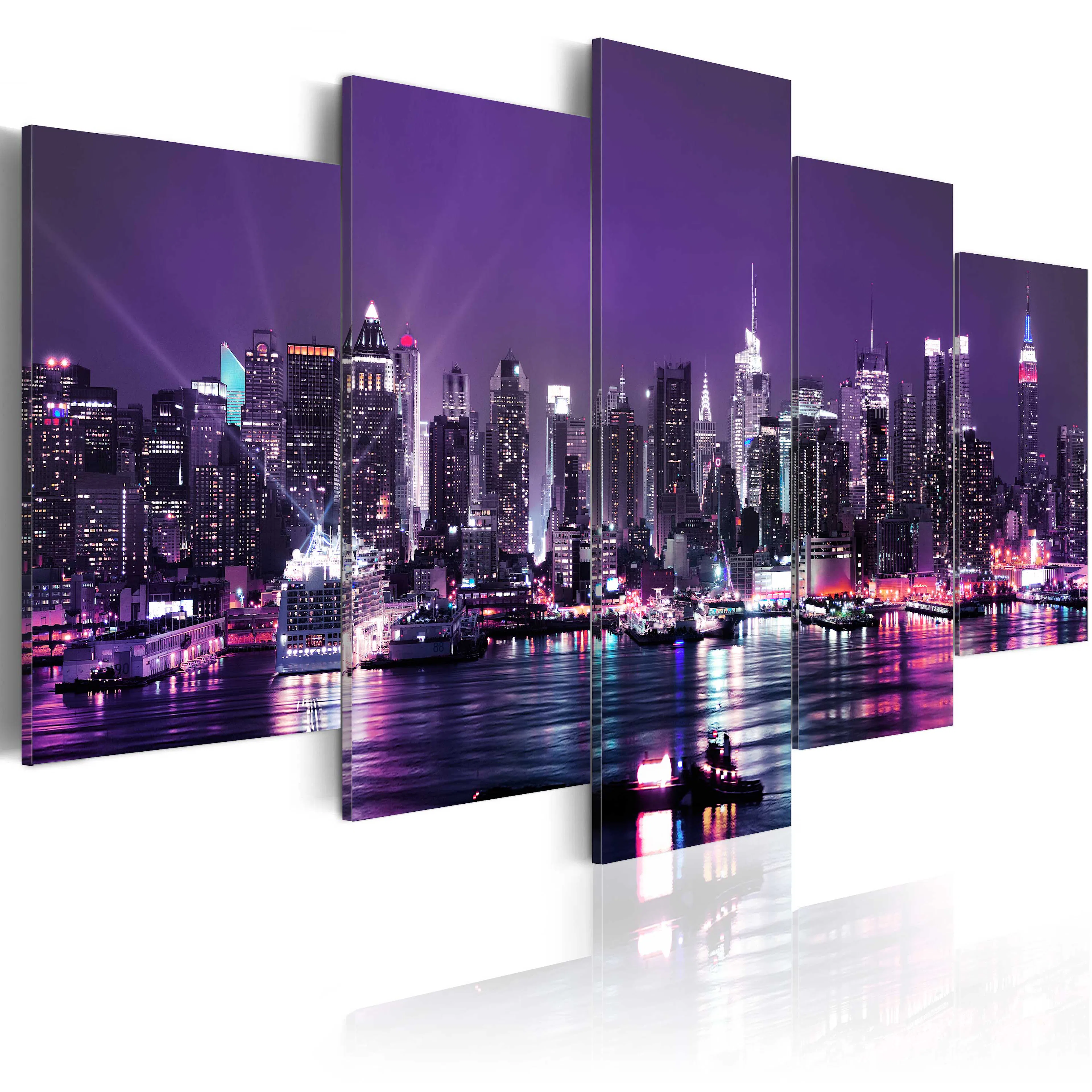Foto på akryl - Purple Sky [Glass] 200x100 Mått: 200x100 cm