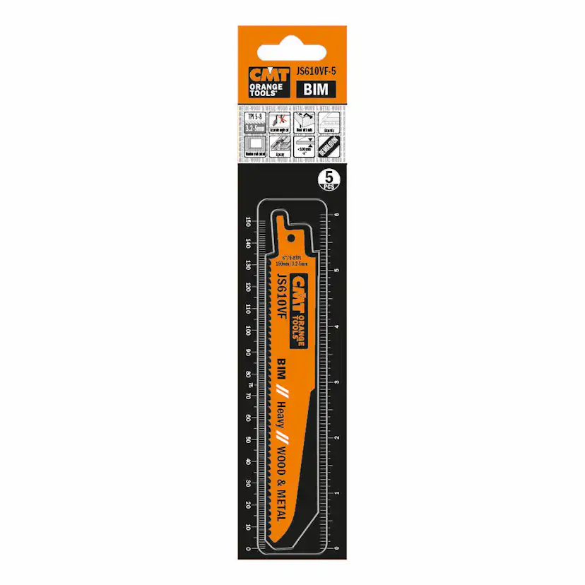 Tigersågblad CMT Orange Tools Trä/metall 150mm BIM Heavy 5 st JS610VF-5