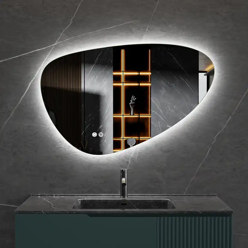 Badrumsspegel Lyfco med LED-Belysning 90x60 cm