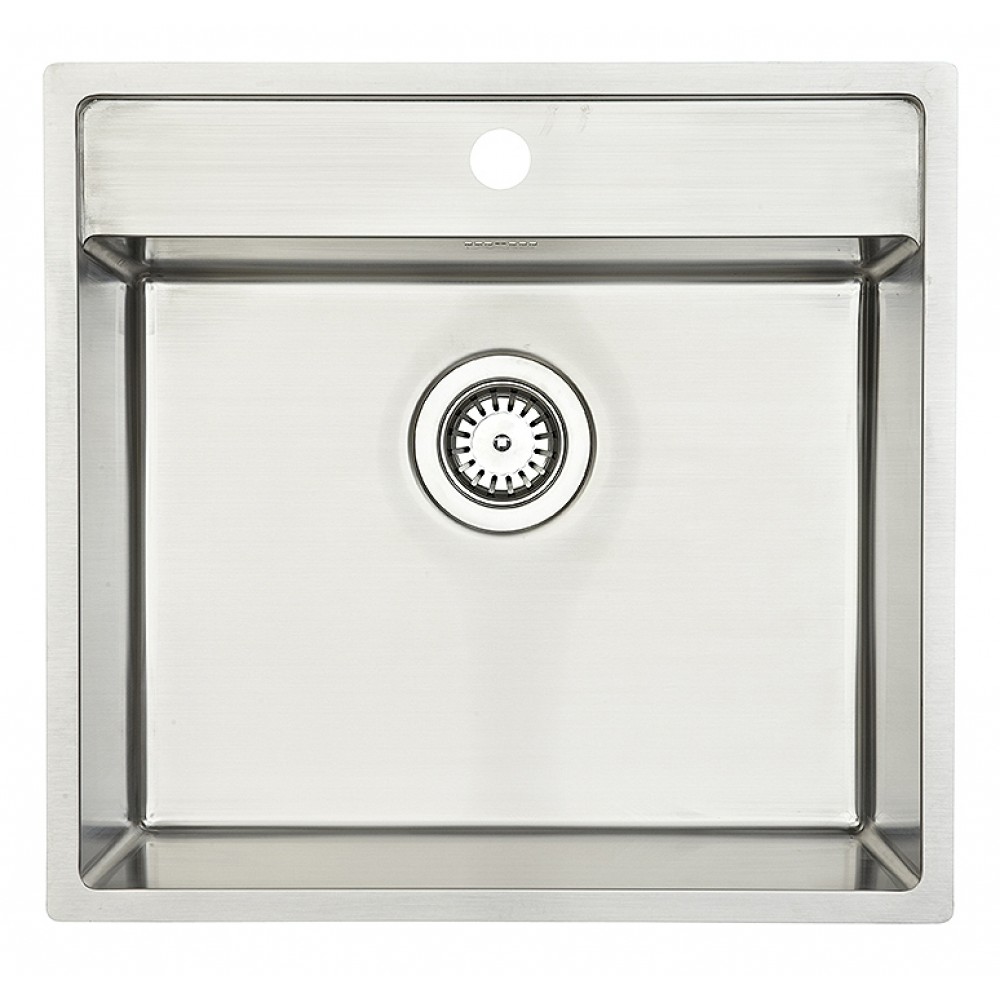Diskho Lavabo Nexus 60 Rostfri 530 mm Enkel med Korgventil & Vattenlås